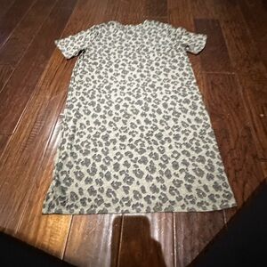 Lucky Brand Gray Leopard Print shirt dress